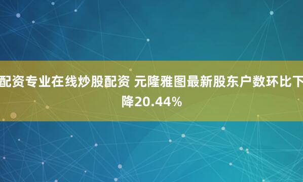 配资专业在线炒股配资 元隆雅图最新股东户数环比下降20.44%
